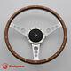 15 '' Steering Wheel Classic Riveted Wood Grain Catering For Mg Mgb Midget