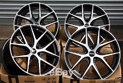 18 Novus 01 Alloy Wheels Black Diamond Cup Concave Shape Light Flow