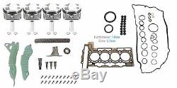 4x Excess Piston + 0.25 MM Mini R56 R57 Clubman Chain Distribution Kit