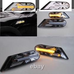 Black Union Jack Side LED Turn Signals for Mini Cooper R56 R55 R57 R58 R59