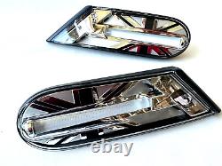 Black Union Jack Side LED Turn Signals for Mini Cooper R56 R55 R57 R58 R59
