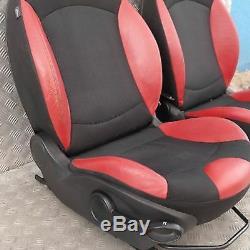 Bmw Mini Cooper R56 One 2 Sports Half Red Leather Interior Seat With Airbag