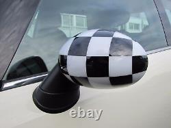 Checkered Flag Mirrors for Mini One Cooper R55 R56 R57 R60 Countryman