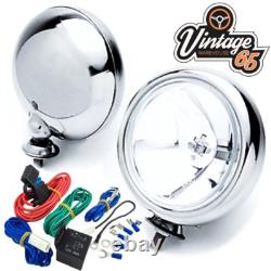 Chrome Spot Lamp Kit and Wiring for BMW Mini Cooper S One Mk1