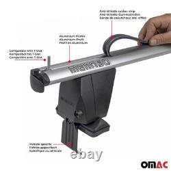 Cross Roof Bars for Mini One Cooper 2014-2018 Grey Aluminum 3 Door