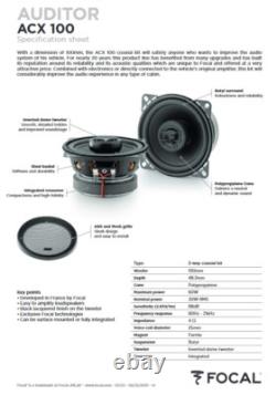 FOCAL Speaker Kit for BMW Mini R57 One, Cooper, Cooper S, JCW Series