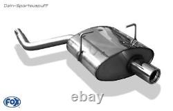 FOX Inox Sport Exhaust Mini One & Cooper R50 1x80mm Round Rolled With ABS