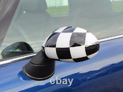 Hood Flag Checkerboard Mirrors Suitable for Mini One Cooper R50 R52