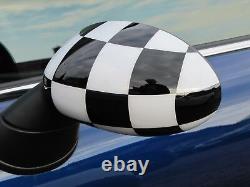 Hood Flag Checkerboard Mirrors Suitable for Mini One Cooper R50 R52