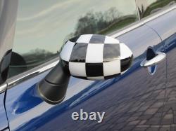 Hood Flag Checkerboard Mirrors Suitable for Mini One Cooper R50 R52