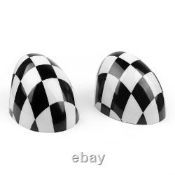 Hood Flag Checkerboard Mirrors Suitable for Mini One Cooper R50 R52
