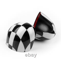 Hood Flag Checkerboard Mirrors Suitable for Mini One Cooper R50 R52