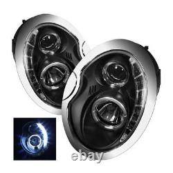LED DRL Look Headlights for BMW Mini COOPER R50 R52 R53 Daytime Running Light Black