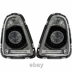 Lightbar Led Rear Lights For Bmw Mini R56 R57 Convertible 06-10 Smoke Clear