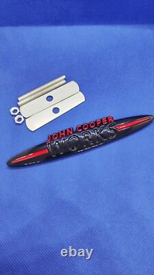 MINI JCW John Cooper Works emblem badge logo Black Red grille Clubman S One