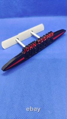 MINI JCW John Cooper Works emblem badge logo Black Red grille Clubman S One