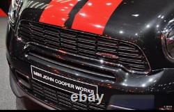 MINI JCW John Cooper Works emblem badge logo Black Red grille Clubman S One