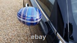 MK3 Mini Cooper/S / One JCW F55 F56 F57 Tartan Blue Mirror Cap for LHD