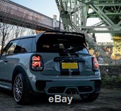 Mini Black Led Union Jack Tail Lights F55, F56 Cooper S, Jcw 2014 2019