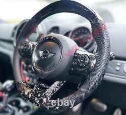 Mini Cooper Countryman S JCW F54 F55 F56 F60 Carbon Fiber Steering Wheel + LED