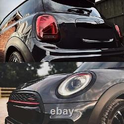 Mini Cooper F56 Head And Tail Light Covers Glossy Black Piano 2014 Cs Jcw One