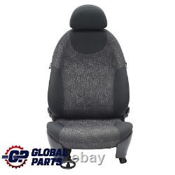 Mini Cooper One R50 Left Front Seat Black Kaleido Fabric