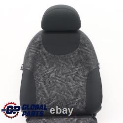 Mini Cooper One R50 Left Front Seat Black Kaleido Fabric