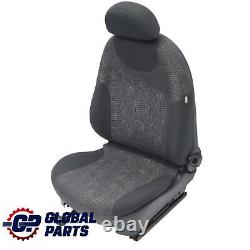 Mini Cooper One R50 Left Front Seat Black Kaleido Fabric