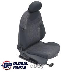 Mini Cooper One R50 Left Front Seat Black Kaleido Fabric