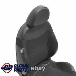 Mini Cooper One R52 Cabrio Front Right Seat in Panther Black Fabric/Leather.