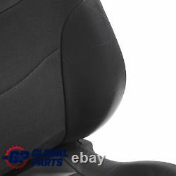 Mini Cooper One R52 Cabrio Front Right Seat in Panther Black Fabric/Leather.