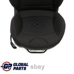 Mini Cooper One R55 R56 R57 LCI Sport Black Checkered Fabric Front Right Seat