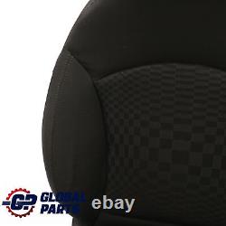 Mini Cooper One R55 R56 R57 LCI Sport Black Checkered Fabric Front Right Seat