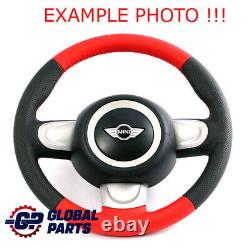 Mini Cooper One R55 R56 R57 R60 R61 New Red Leather Sport Steering Wheel