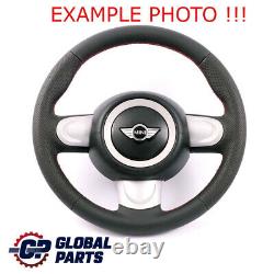 Mini Cooper One R55 R56 R57 R60 R61 Sport Steering Wheel with New Black Leather Red Stitching