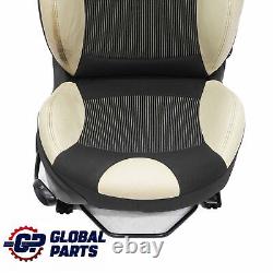 Mini Cooper One R55 R56 R57 Siege Front Straight In Sport Fabric And Creme Leather