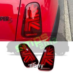 Mini Cooper S One R50 R52 R53 Red Union Jack LED Rear Lights (01-04 Pre-LCI)