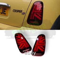 Mini Cooper S One R50 R52 R53 Red Union Jack LED Rear Lights (01-04 Pre-LCI)