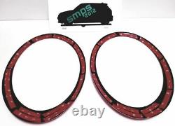 Mini F54 Clubman Front & Rear Light Covers Black Shining Head & Fire Edges