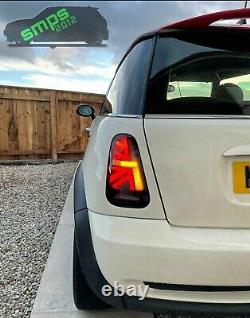 Mini Gen 1 Smoked Led Union Jack Rear Lights R50, R53 2004-2006 LCI