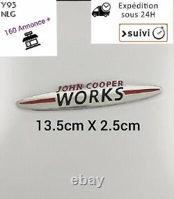Mini Jcw John Cooper Works Emblem Badge Metal Logo Chest 135mm Clubman S One