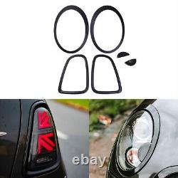Mini R56 Headlight + Rear Light Replacement Glossy Black Edges X 6Pcs