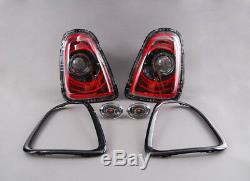 New Original Mini R56 R57 R58 R59 Jcw Set Black Wire Rear Lamps 2320381 Oem