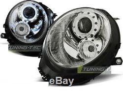 New! Projectors Mini Cooper R55 R56 R58 R58 R59 2006-2014 Angel Eyes Chrome Fr