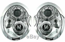 Nou Faruri Pentru Bmw Mini Cooper R50 R52 R53 01-06 Angel Eyes Crom En Lpmc01em