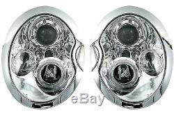 Nou! Faruri Pentru Mini Cooper Bmw R50 R52 R53 01-06 Angel Eyes Crom Lpmc01en