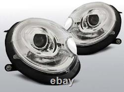 OFFER Pair Headlights for Mini COOPER R55 R56 R57 R58 R59 06-LED Light Tube Chr