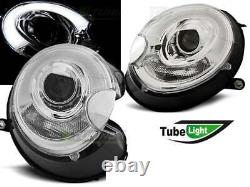 OFFER Pair Headlights for Mini COOPER R55 R56 R57 R58 R59 06-LED Light Tube Chr
