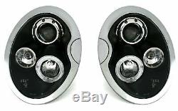 Offer Pair Headlights Bmw Mini Cooper R50 R52 R53 01-06 Halo Rims Black En Lpmc0