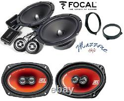Set 6 Focal Speaker Mtx Mini One Cooper R50 R52 R53 E Cabrio Brkt Ant